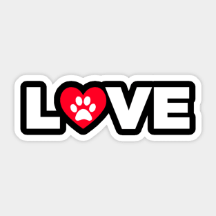 DOG PAW LOVE Sticker